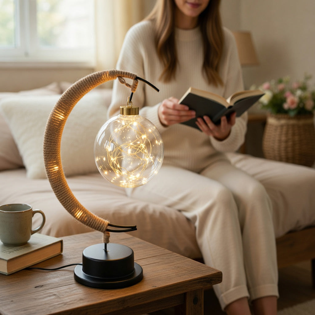 A room that feels intentionally lit and calm